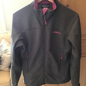 Patagonia Adze Jacket Women’s Small Gray/Pink Polartec Softshell Fleece Lined